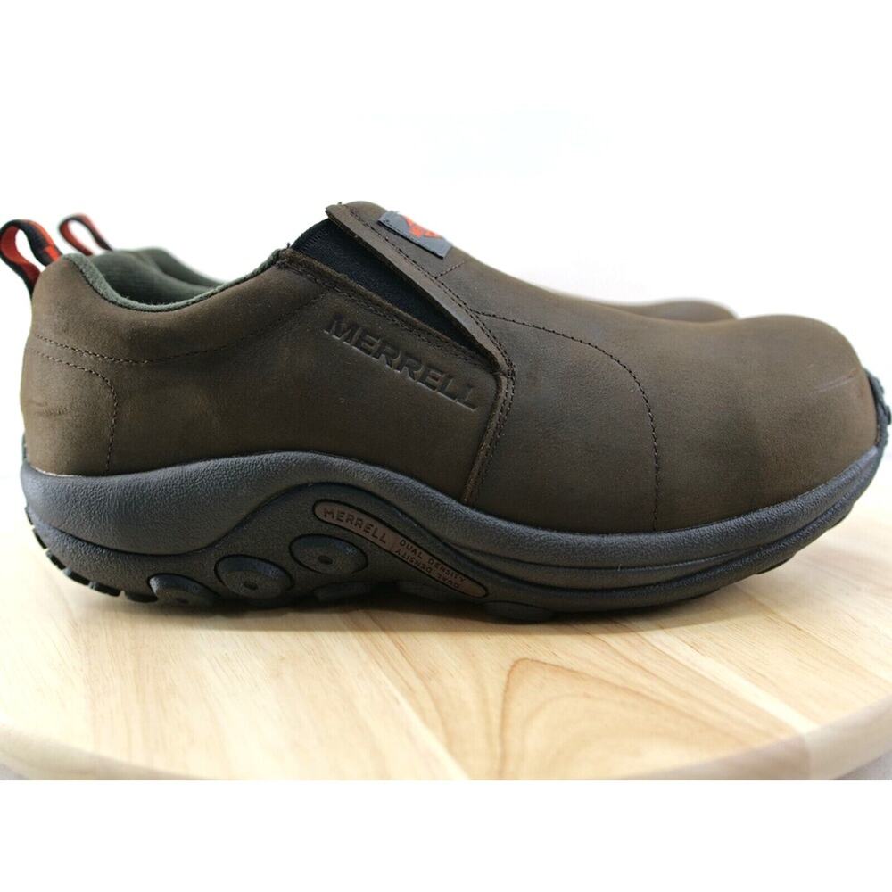 Merrell Men Shoes 7.5 W Work Jungle Moc Leather Slip Resistant